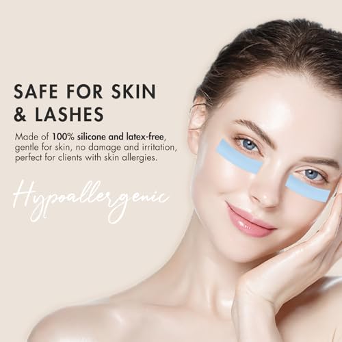 Embagol Blue Silicone Lash Tape for Eyelash Extensions, Waterproof & Hypoallergenic