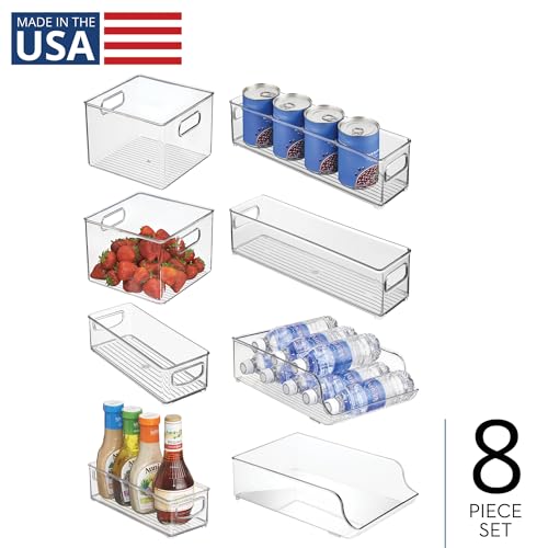 iDesign 8-Piece Fridge Storage Bin & Water Bottle Organizer Combo Pack