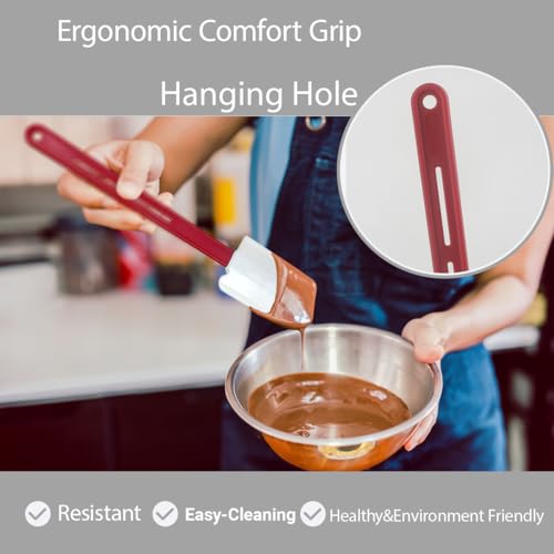 10-Inch Silicone Rubber Spatula – Heat Resistant Baking Tool