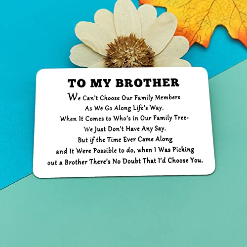 Engraved Wallet Card for Brother | Meaningful Gift from Sister