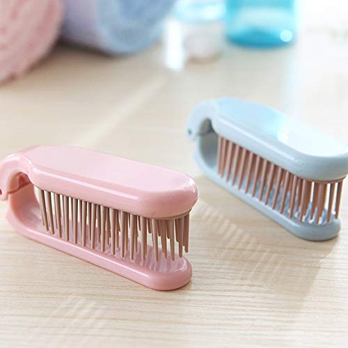 2-Pack Folding Hair Brush Portable Mini Anti-Static Massage Comb
