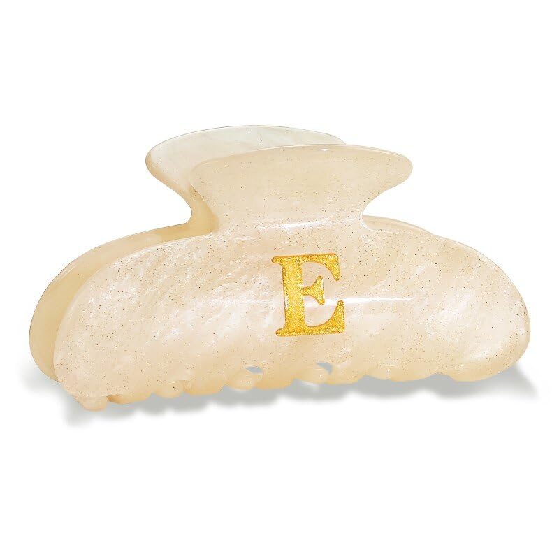 Skiennix Glitter Initial Claw Clips - Cute Valentine's Day Gift for Her | Letter E, Perfect for Teens & Women