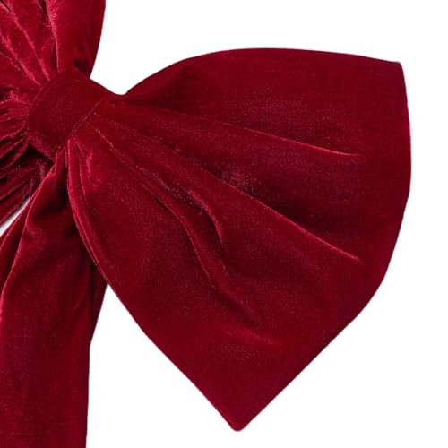 Large Burgundy Velvet Christmas Bow Topper - 36x18 Inches Holiday Decor with Variation Burgandy / 1pc