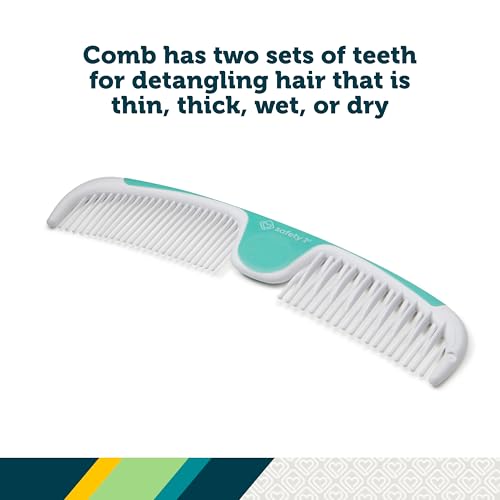 Safety 1st Easy Grip Baby Hair Brush and Comb Set with Soft Bristles