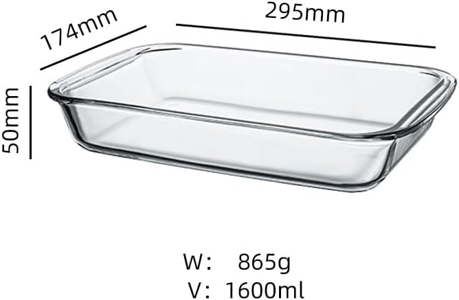 Regine Switzerland 1.7 Quart Deep Glass Baking Dish - Versatile Rectangular Bakeware for Lasagna & Leftovers | Oven & Dishwasher Safe