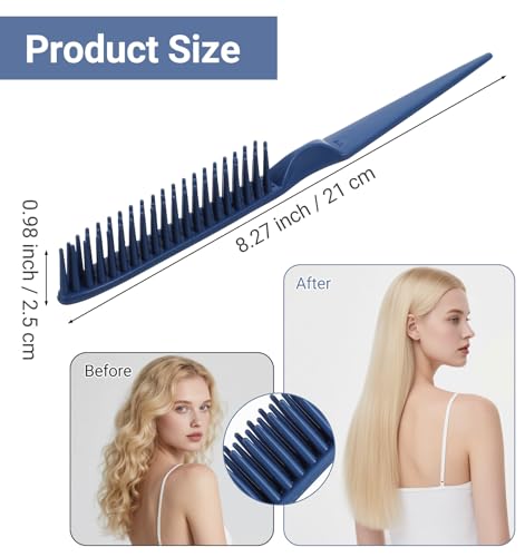 3 Row Comb for Natural Hair Detangling and Styling, 2-Pack