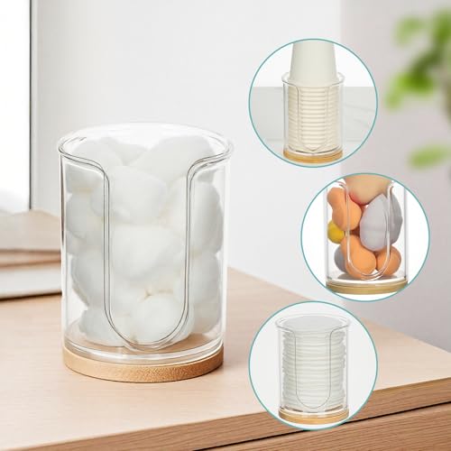 Acrylic Bathroom Cup Dispenser for 3 oz Disposable Cups, Clear Vanity Holder
