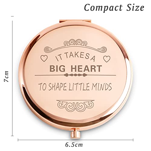 Personalized Teacher Compact Mirror - Appreciation & Thank You Gift