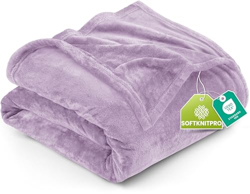 Utopia Bedding Twin Size Lilac Fleece Blanket (60x80 Inches)