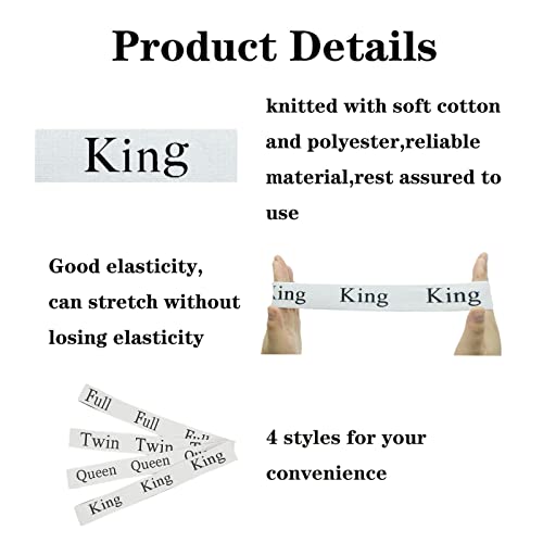 Maletnd King Bed Sheet Organizer Bands - 2 Pack Elastic Closet Storage Straps