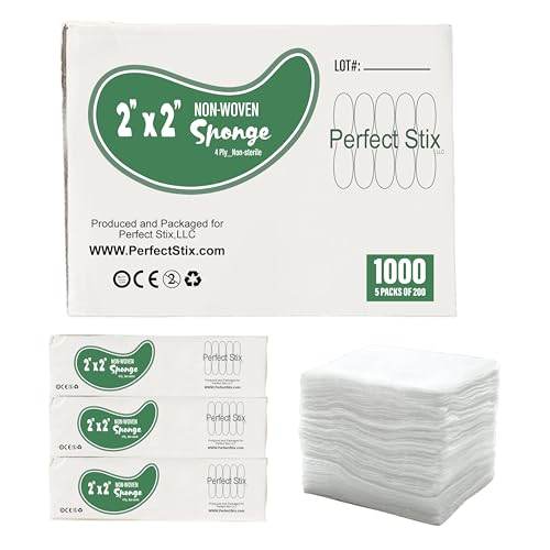 Non-Sterile 4-Ply Dental Sponges - 2 x 2 Inches, 1000 Count