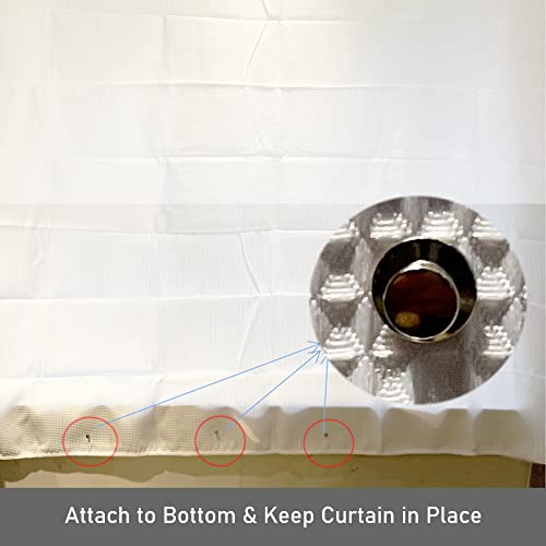 Small Shower Curtain Side Magnets - Waterproof Splash Guard