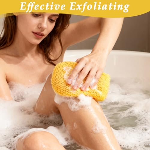 Abeillo 6 Pack Mesh Soap Bags Exfoliating Bar Soap Pouches with Drawstring