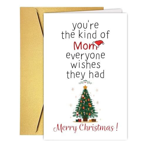 Warm Christmas Card for Mom | Cute Merry Christmas Card