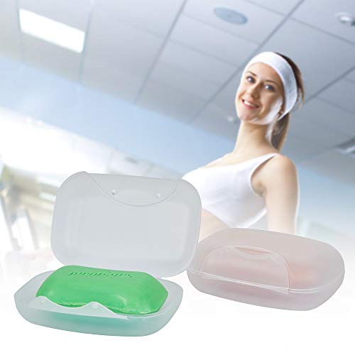 Vonpri 2-Pack Clear Soap Box Holder - Travel Soap Dish for Gym & Camping