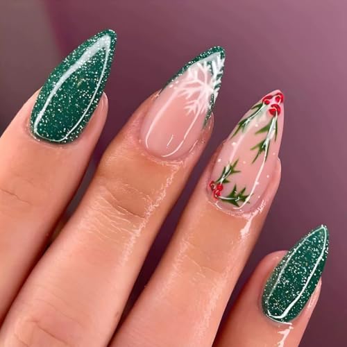 Qdsuh 5D Embossed Christmas Nail Art Stickers - 4 Sheets Winter Decals