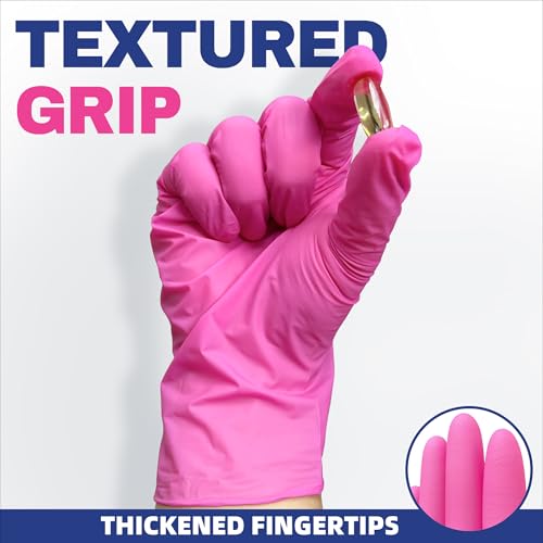 BEASTEK Medium Nitrile Exam Gloves - Disposable Powder-Free 100 Pack (Orchid)