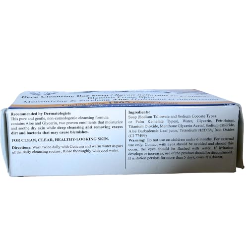 Cuticura Deep Cleansing Face and Body Bar Soap - 3 oz