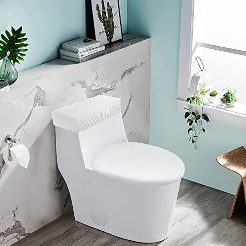 AZHCHKE Stretchy Toilet Tank Cover - White, Fits 13"-17" Tanks