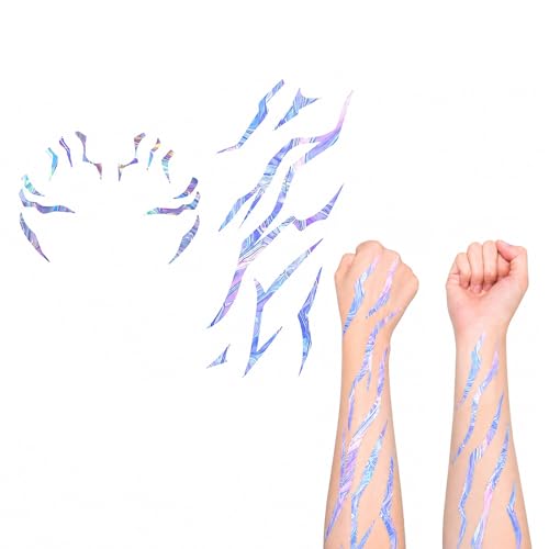 Lunarella Dark Fantasy Demon Mark Temporary Tattoos, 18-Pack Mystic Rune Symbol Stickers for Face and Forearm Cosplay