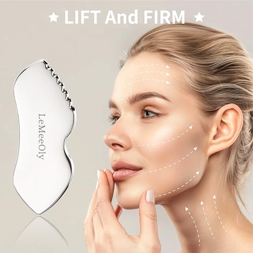 LeMeeOly Stainless Steel Gua Sha Facial Tool for Face and Neck Massage