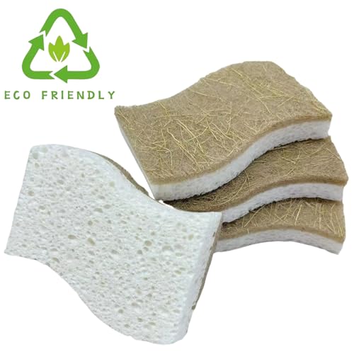 UCCO Eco-Friendly Biodegradable Kitchen Sponges – 12 Pack