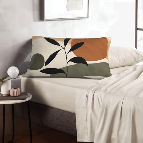 Mid Century Modern Terracotta Throw Pillow Cover 12x20 – Variation 9