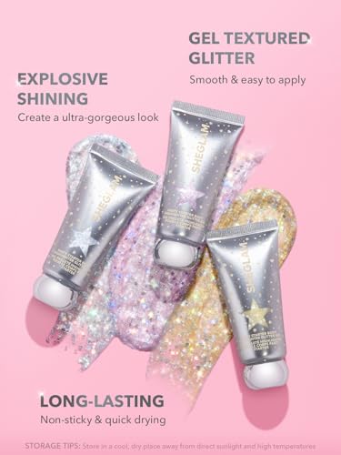 SHEGLAM Body Highlighter Glitter Gel - Quick-Drying & Non-Sticky Ice Breaker