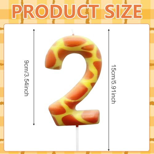 Giraffe Number 1 Birthday Candle - 3.54 Inch Cake Topper