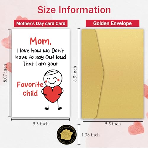 Funny Mother's Day Card - Favorite Child Joke Greeting Card for Mom