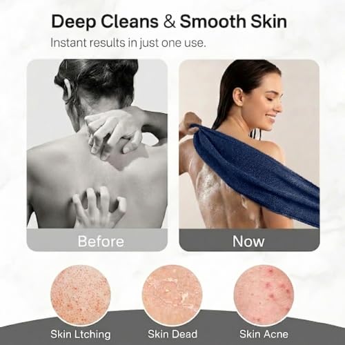 Yiclick Exfoliating Washcloth Set - 3pcs Body Scrubber Towels