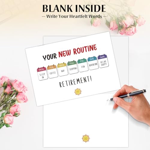 Funny Retirement Card for Men and Women with Envelope - 5.5"x8"