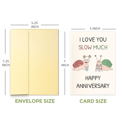 Funny Snail Anniversary Card - Love You Slow Much for Him/Her
