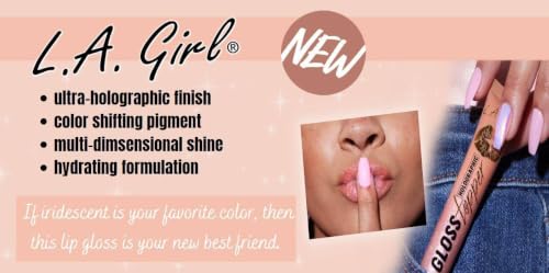 L.A. Girl Gloss Topper - Spark of Romance Holographic Rose Gold Lip Gloss
