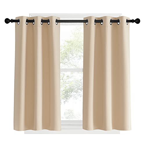 NICETOWN Blackout Curtains Set of 2, Biscotti Beige, 34x40
