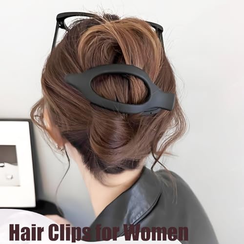 HXOGD Large Flat Matte Hair Claw Clip 4.1 Inch Coffee