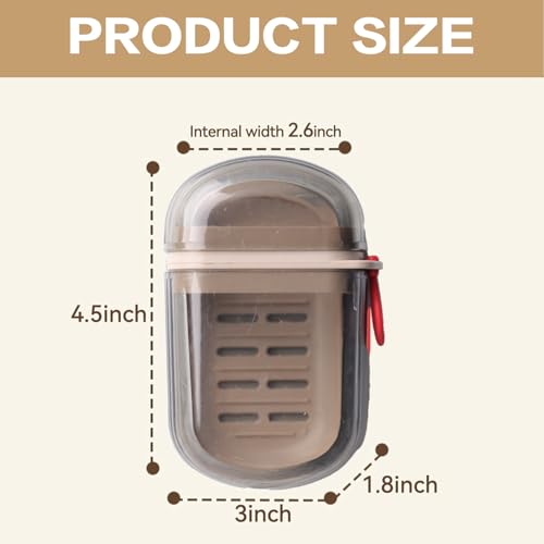 Portable Travel Soap Case - Drainable, Leak-Proof, Clear Plastic