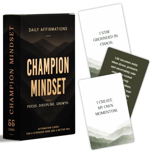 Affirmation Cards for Men - 55 Motivational Deck for Daily Inspiration