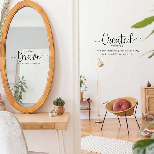 Bible Verse Stickers - Be Strong and Courageous Wall Decals