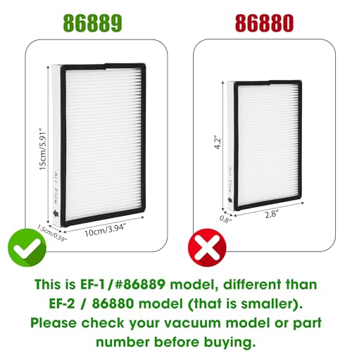 53295 EF-1 HEPA Media Filter #86889 Replacement for Sears Kenmore &