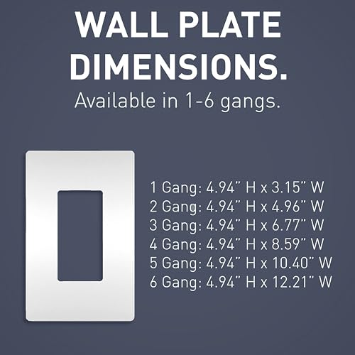 Legrand Radiant 3-Gang Screwless Wall Plate - White, RWP263WCC6