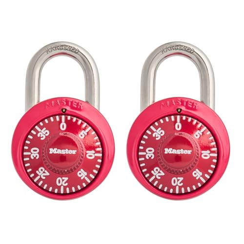 Master Lock 1523T Combination Padlock - 2 Pack, Resettable Keyless Security