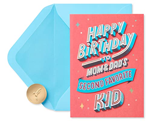 Papyrus Funny Birthday Card for Brother or Sister - From Your Favorite Sibling