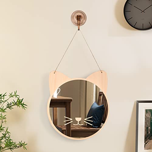 iCAGY Cat Wall Mirror for Kids - 11.8" Shatterproof Acrylic Safety Decor