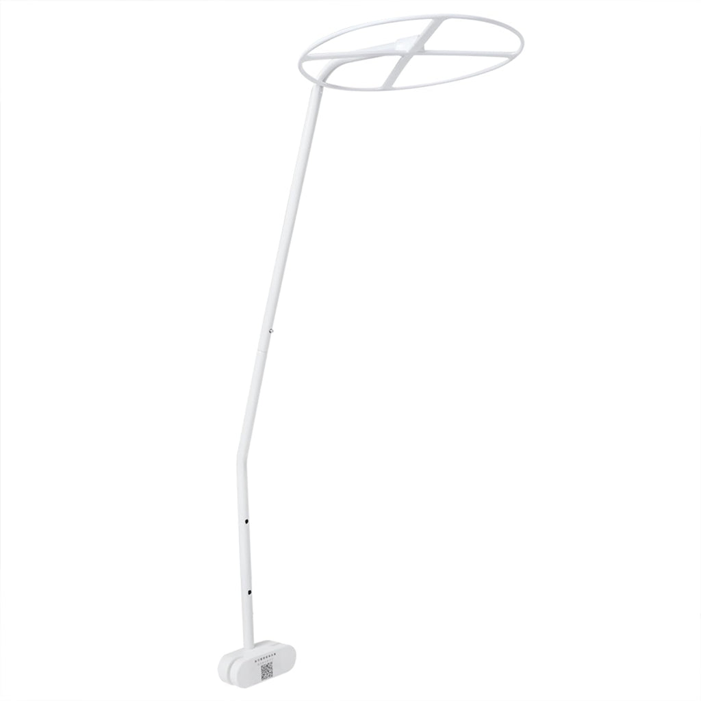 Adjustable Clip On Crib Canopy Holder, 0.9m/2.95ft Baby Net Support Rack for Crib Cot Bed, Easy Install Mosquito Net Stand for Nursery, Universal Crib Conversion Accessories (White)