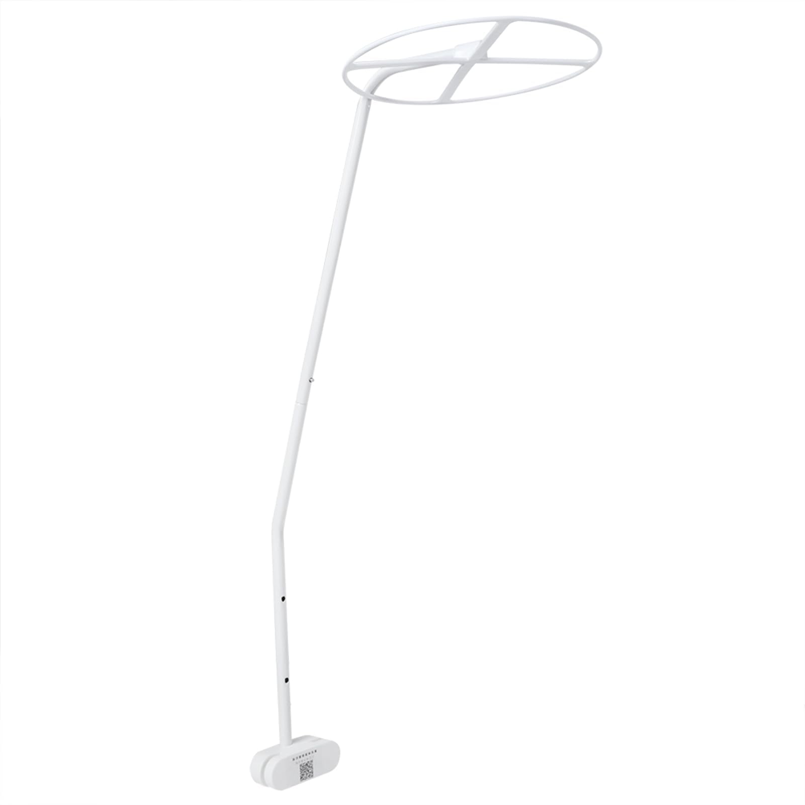 Adjustable Clip On Crib Canopy Holder, 0.9m/2.95ft Baby Net Support Rack for Crib Cot Bed, Easy Install Mosquito Net Stand for Nursery, Universal Crib Conversion Accessories (White)