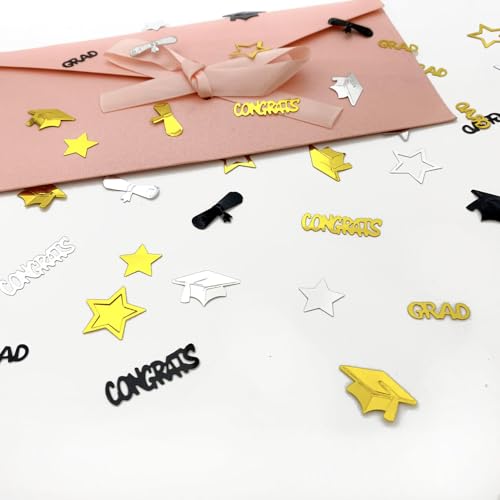 Graduation Confetti Sprinkles - Metallic Foil Party Decor 1200 Pieces
