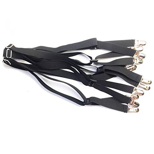 Eopocdor Adjustable 6-Way Bed Sheet Straps - Heavy Duty Sheet Fasteners