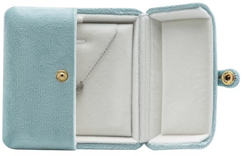 Sage Green Velvet Necklace Pendant Jewelry Box - Gift Storage Case