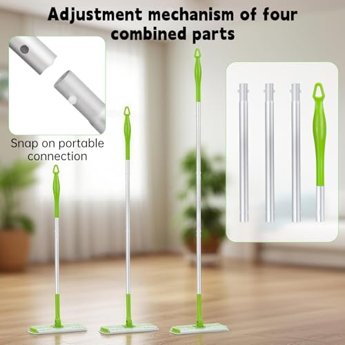 KIMIFACA Extra Long Detachable Mop Handle for Swiffer - Green
